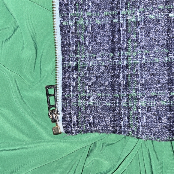 Sail to Sable Multi-Color Tweed Blazer // Preppy Fringe Zip Jacket XL - Picture 4 of 9